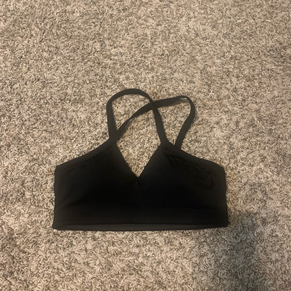 Crop Shop Boutique Black Crisscross Sports Bra - Picture 2 of 3